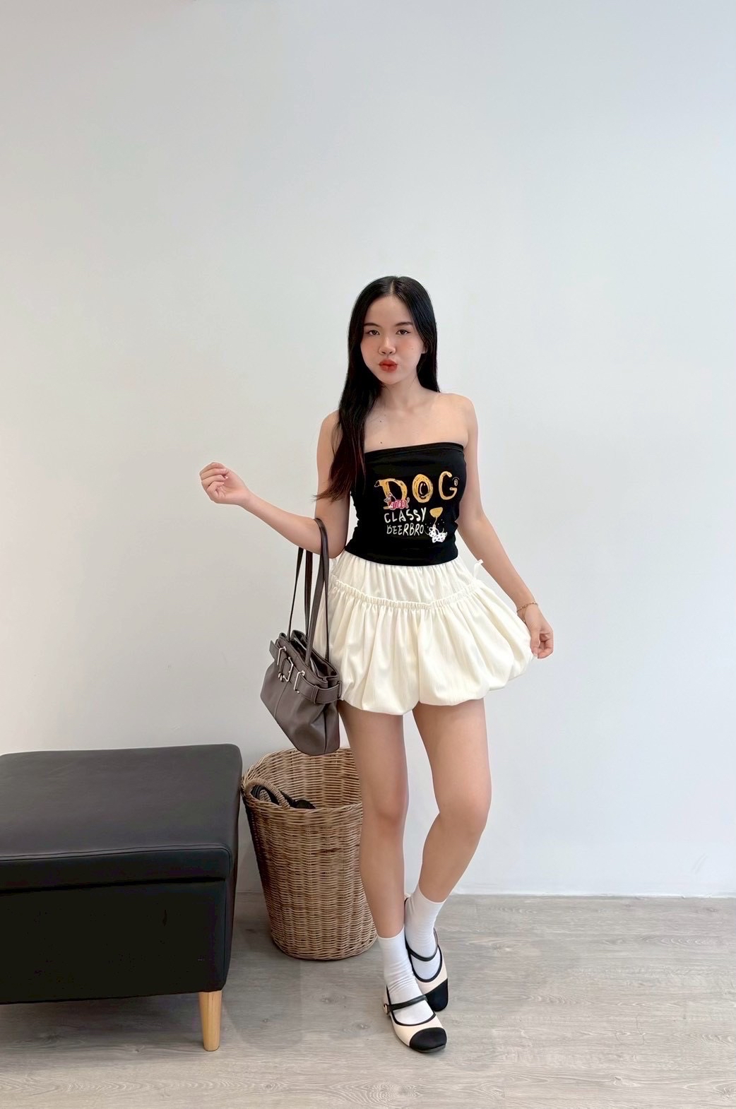 Bkk秋冬款 雙蝴蝶結綁帶蛋糕裙