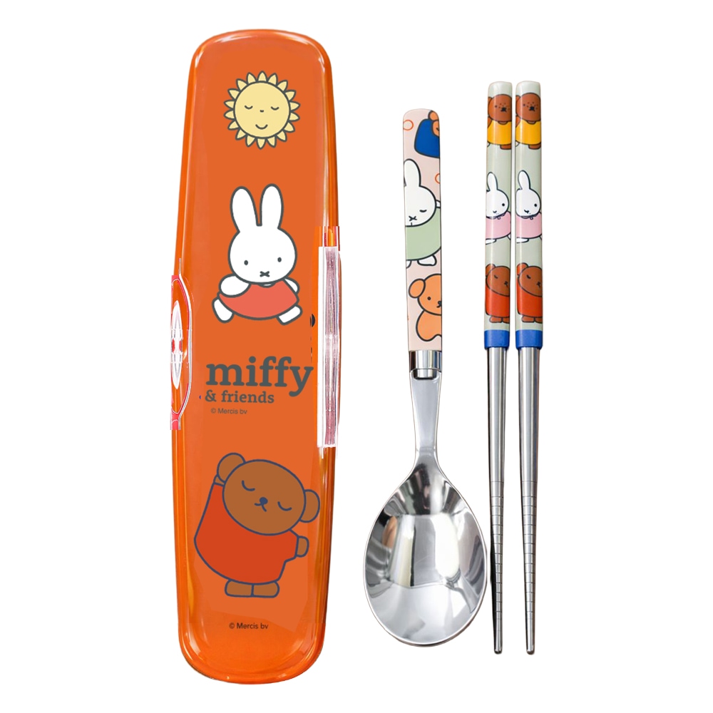 預購 miffy 不銹鋼 筷子匙 連盒