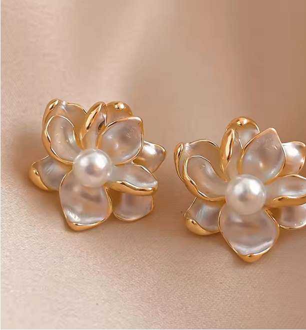 Pearl Blossom Earrings