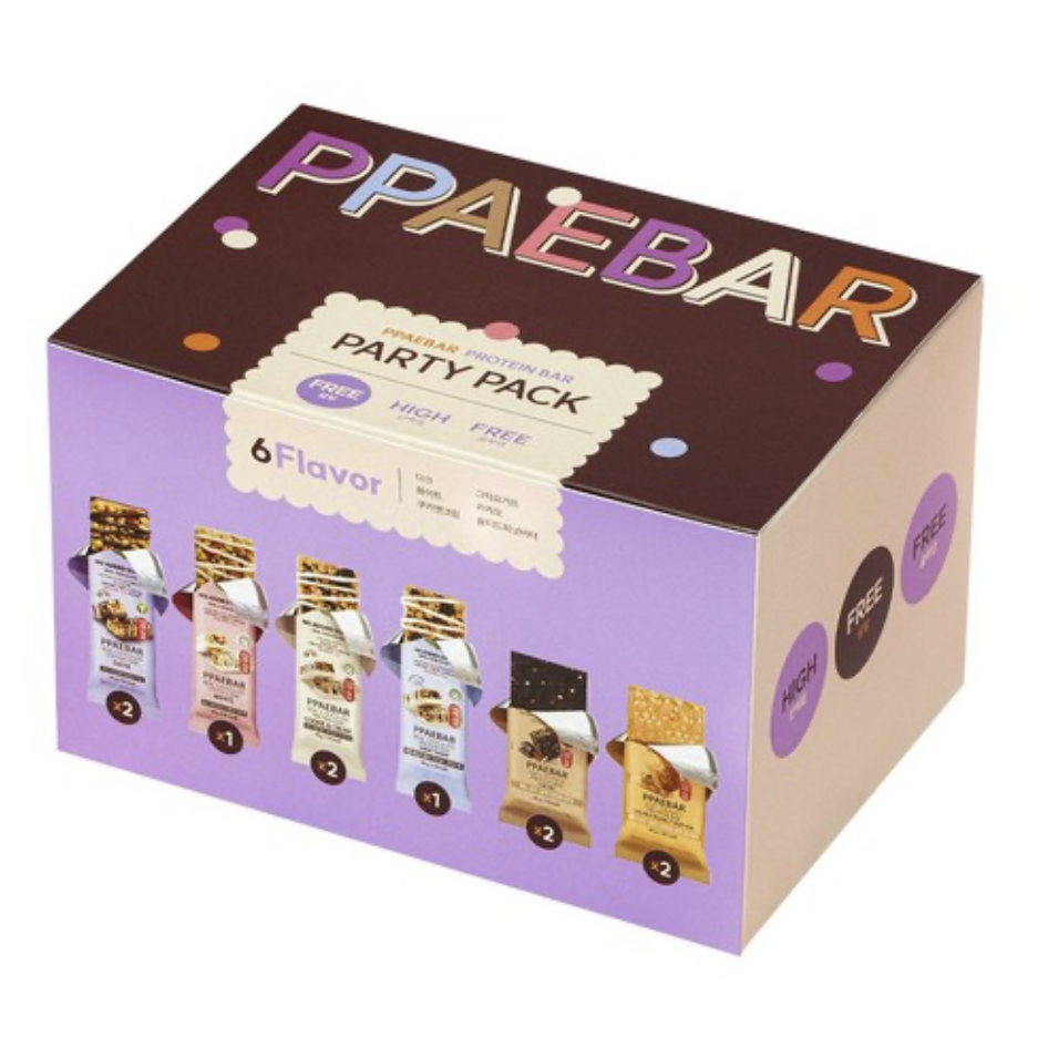 減脂｜韓國 PPAEBAR 高蛋白 朱古力代餐能量棒 Party Pack 試食版 10條/盒