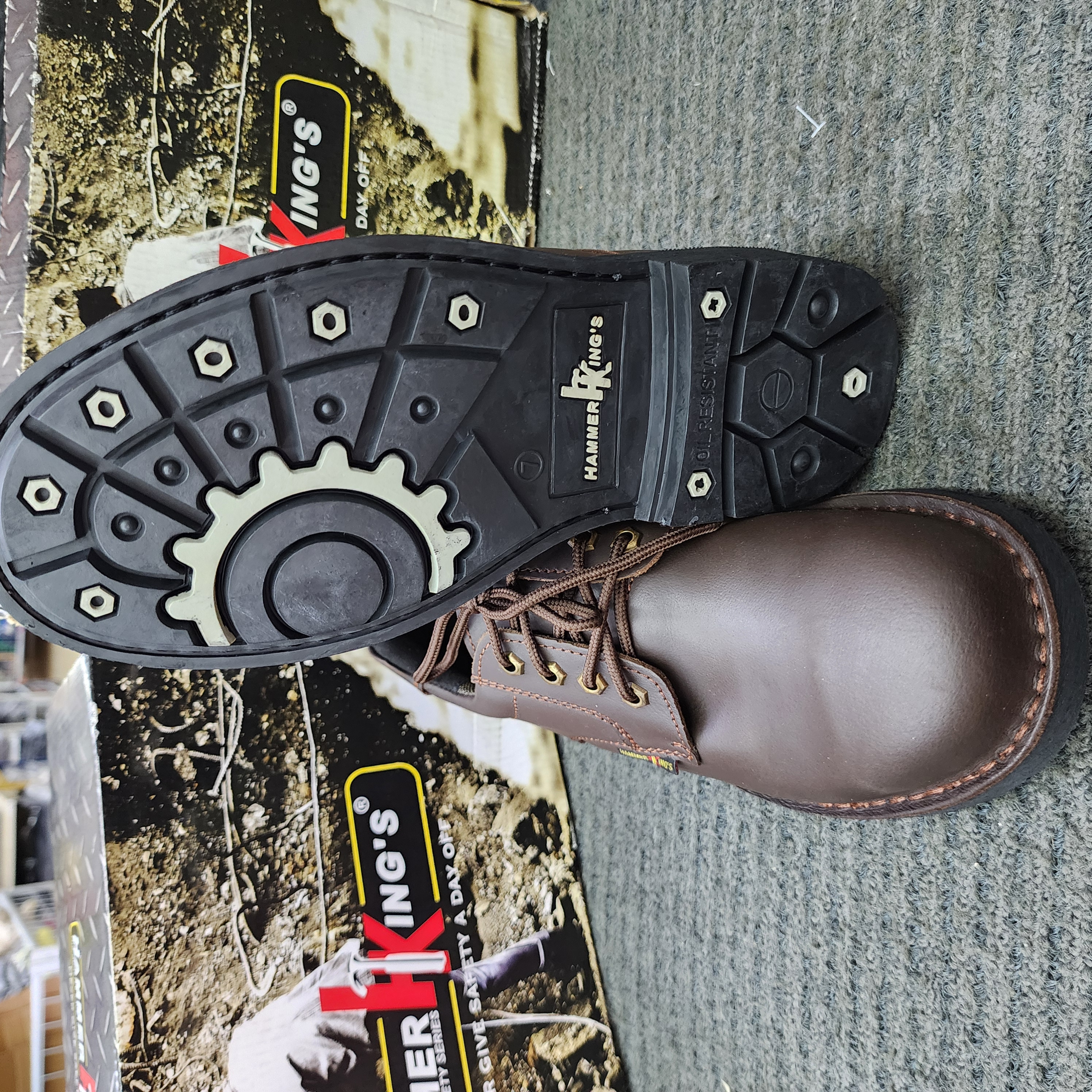 Hammer King's HK 13002 Industry Steel Toe Cap Leather Safety Shoe | Kasut Keselamatan | SIRIM and DOSH Approved Kasut Keselamatan