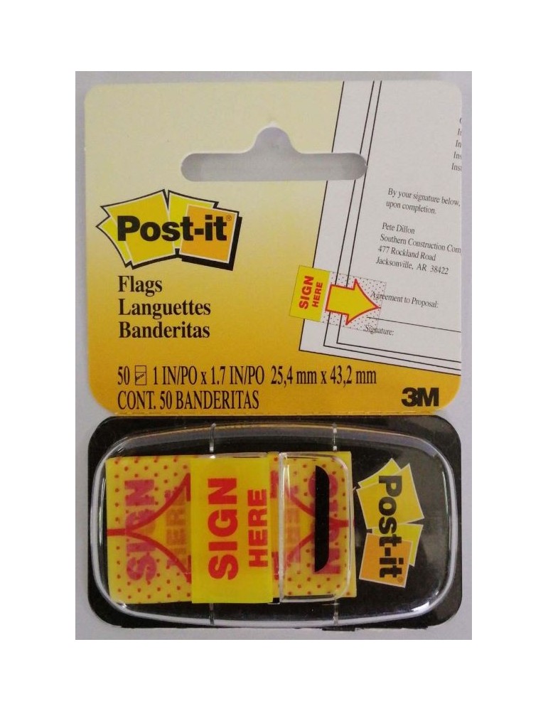 3M Removable Post-It Flag (Sign Here)