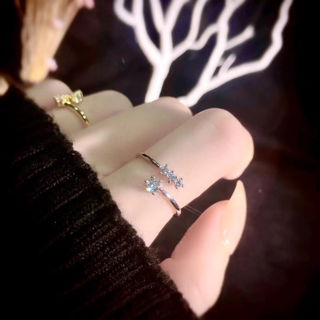 精致铜镀白金保色戒指 多款可选