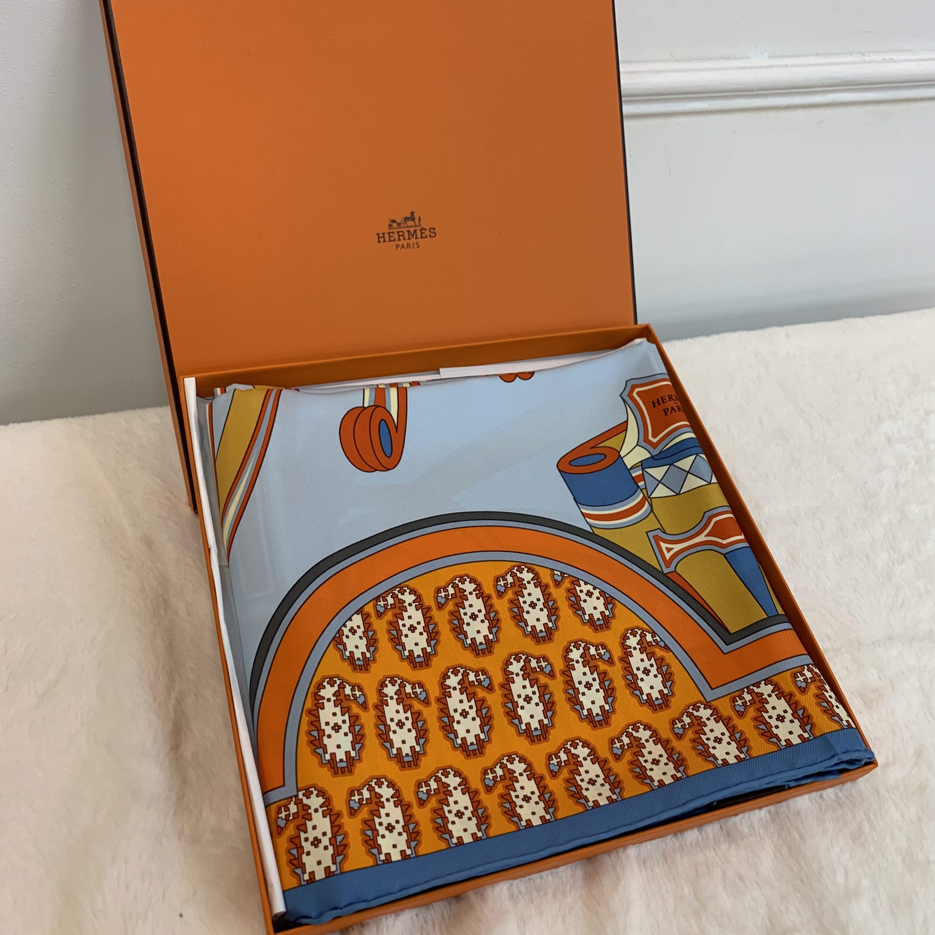 閒置新✨Hermes 法厄同之輪方巾