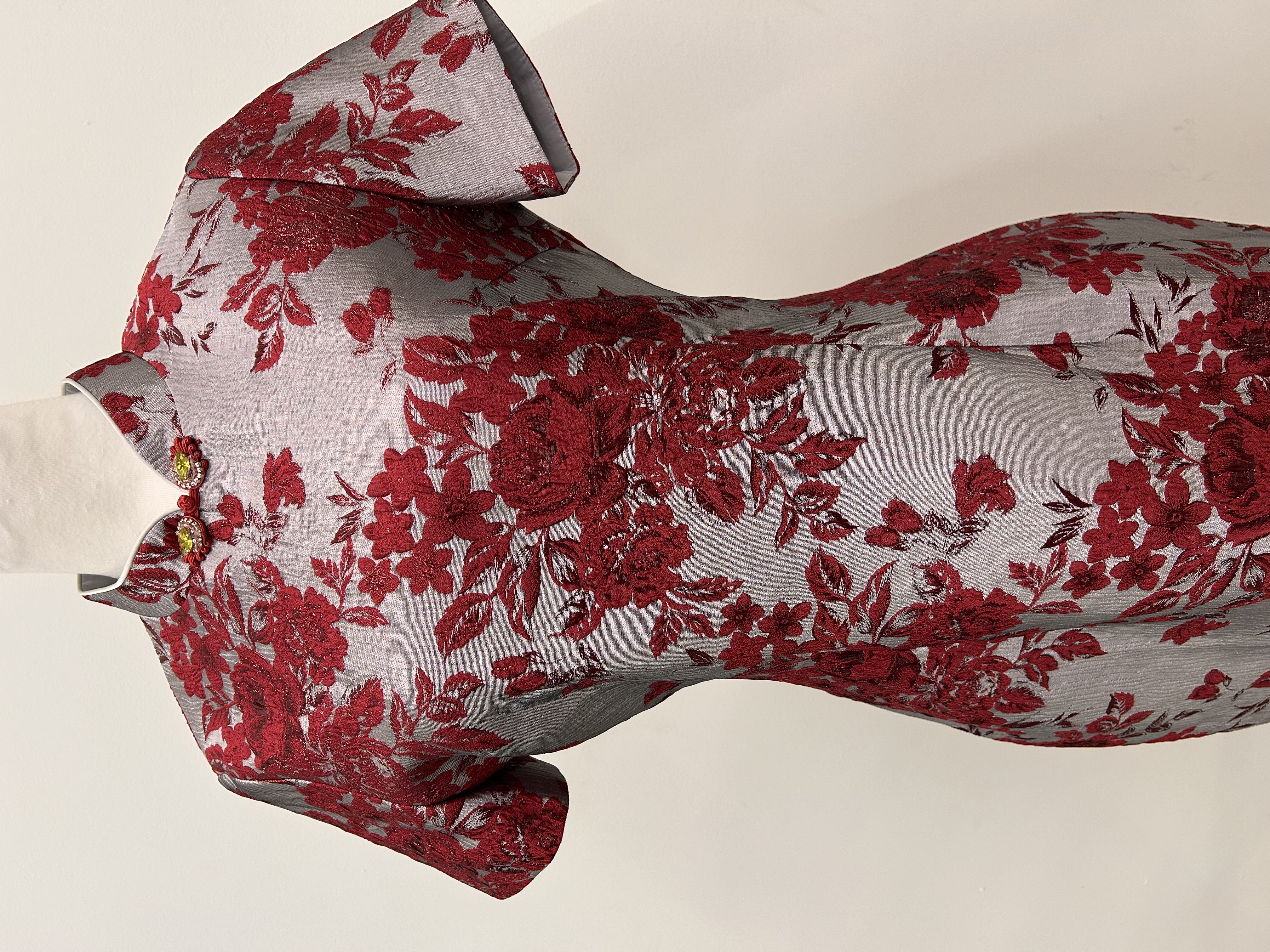 567. WB Embroidered Sleeve Qipao