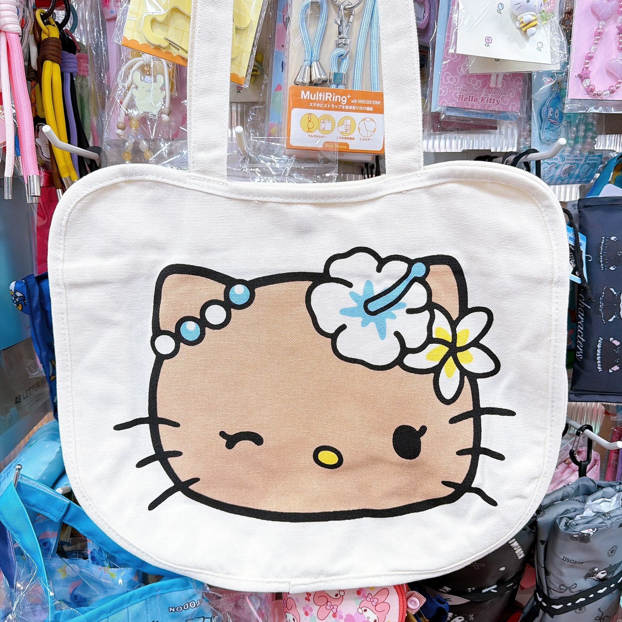 日本版Hello Kitty Kuromi黑皮側揹袋