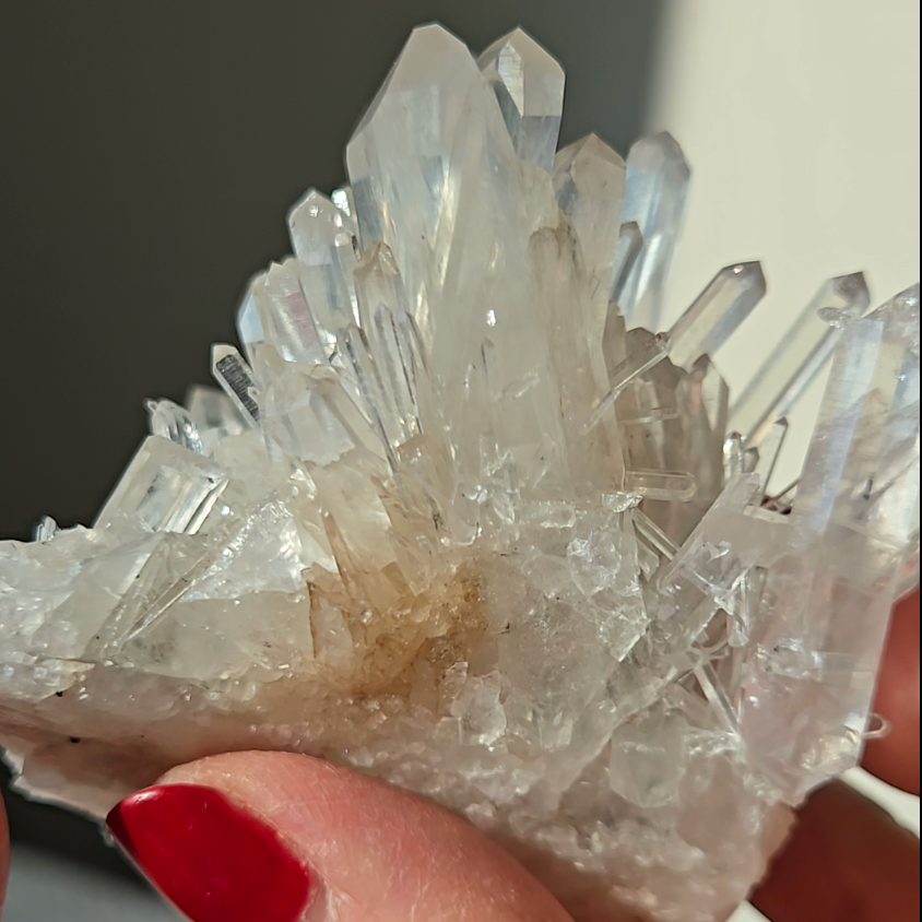Blue smoke Lemurian needle quartz cluster - LQ545