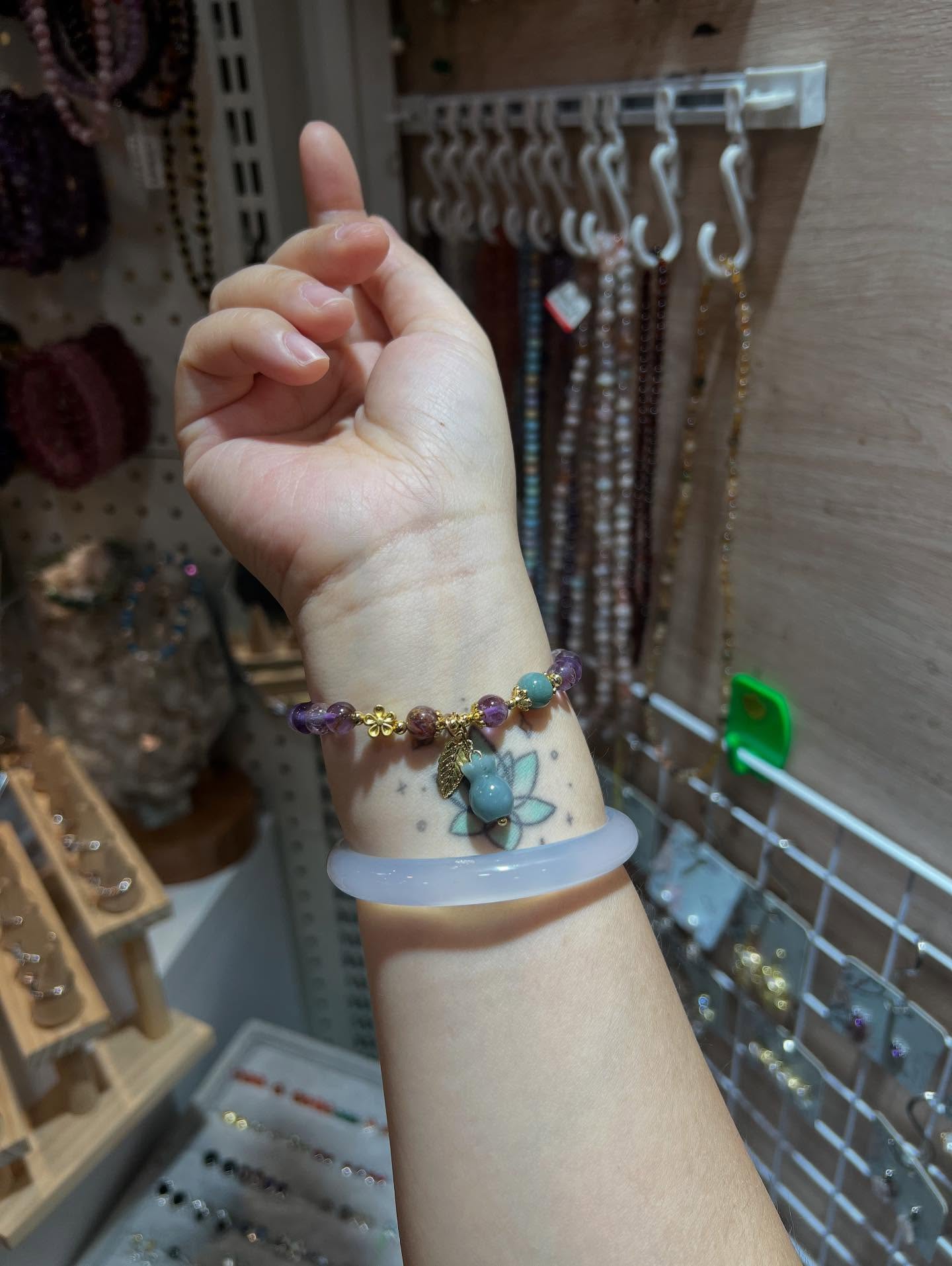 紫幽靈+藍水翡翠