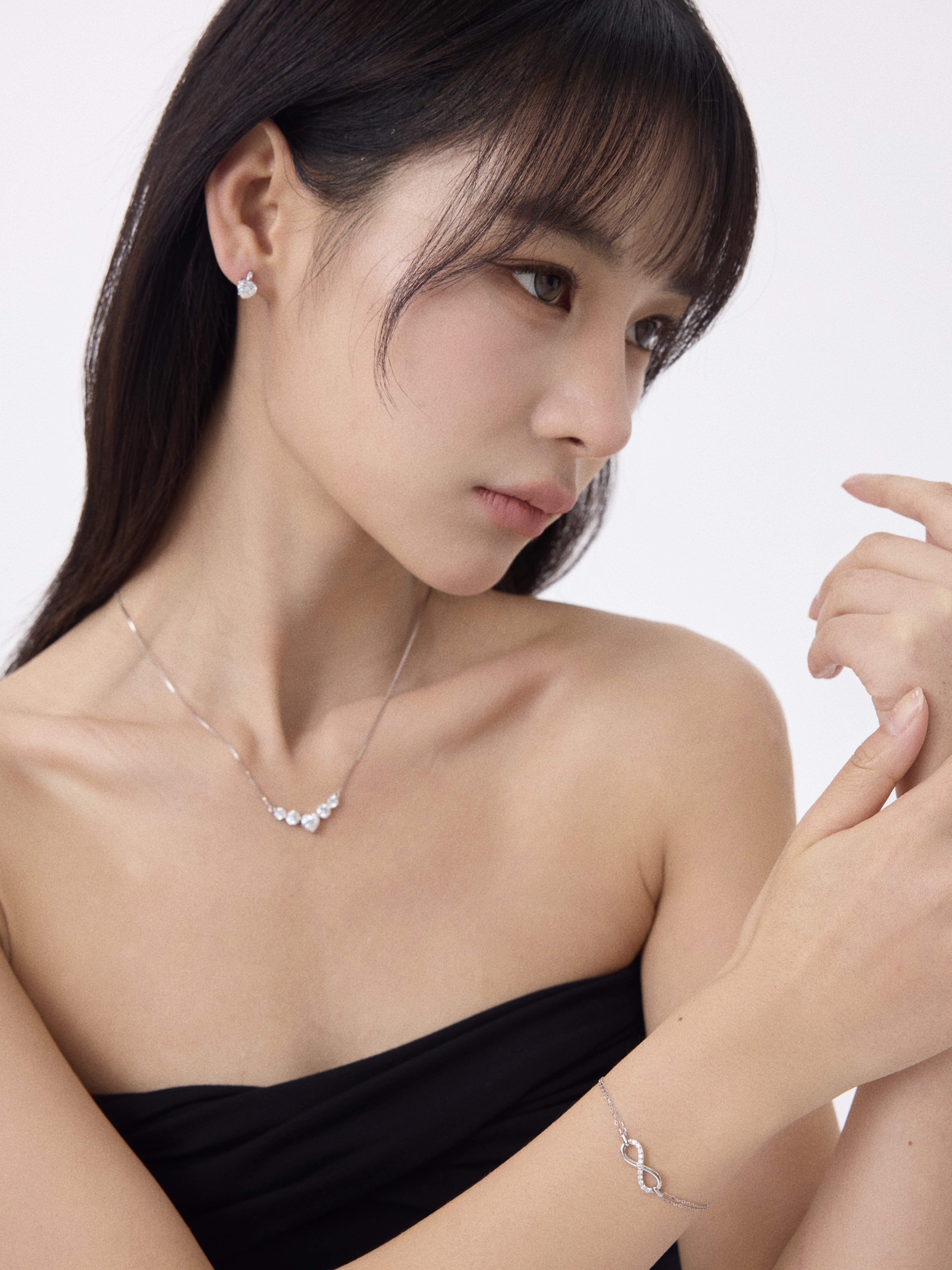 ♾️永恆雙線鏈莫桑石手鏈 Eternity Parallel Chain Moissanite Bracelet