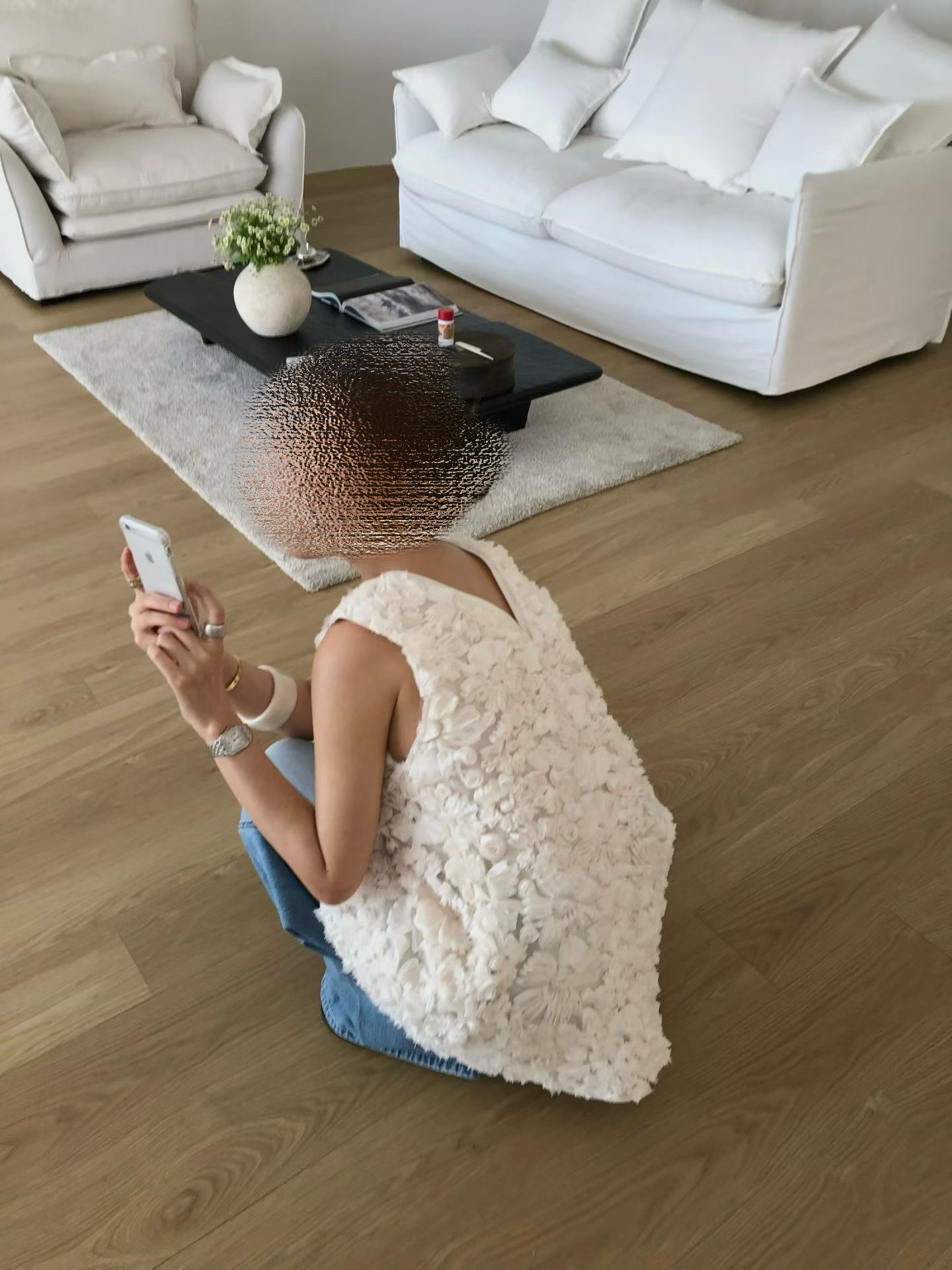 Elegant flower v-neck dress/top