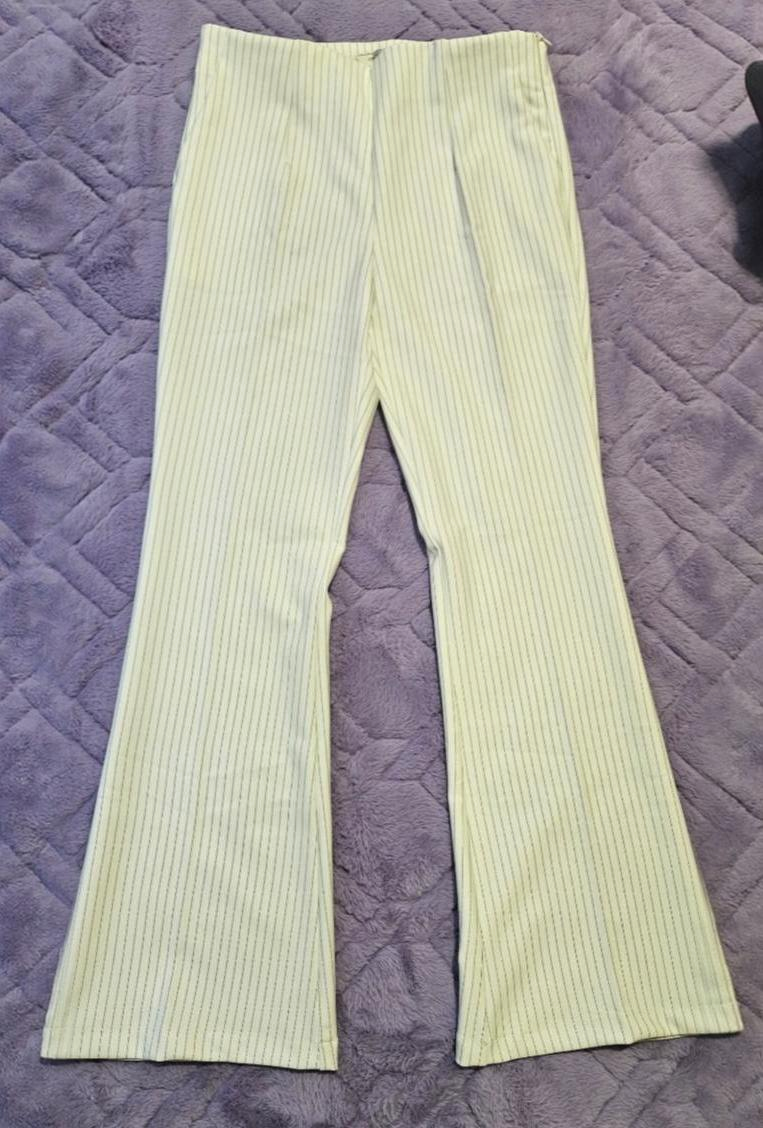 Pinstripe Boot Leg Pants
