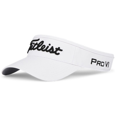 TITLEIST TOUR PERFORMANCES VISOR 職業無頂帽 -白底黑字