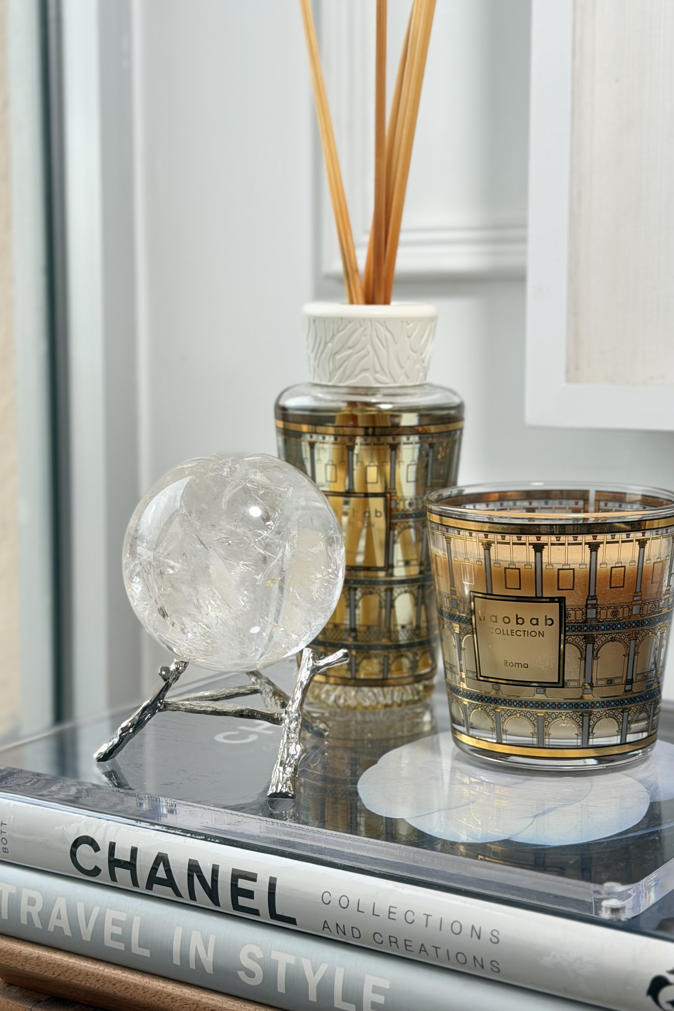  ༒7.6cm 白水晶球༒ CQOO66C66G626-RA10*6As