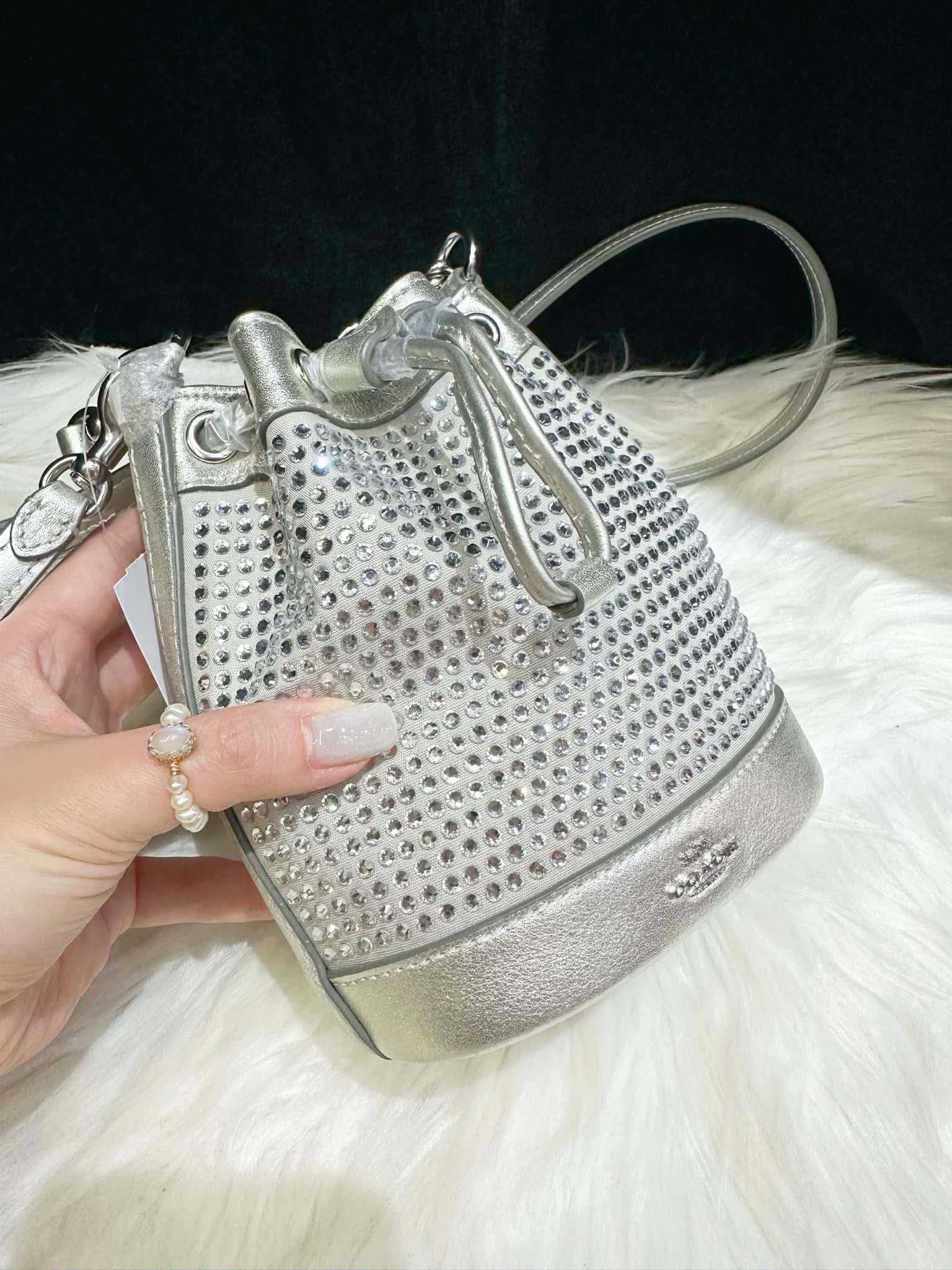 Coach mini bucket crystal/S