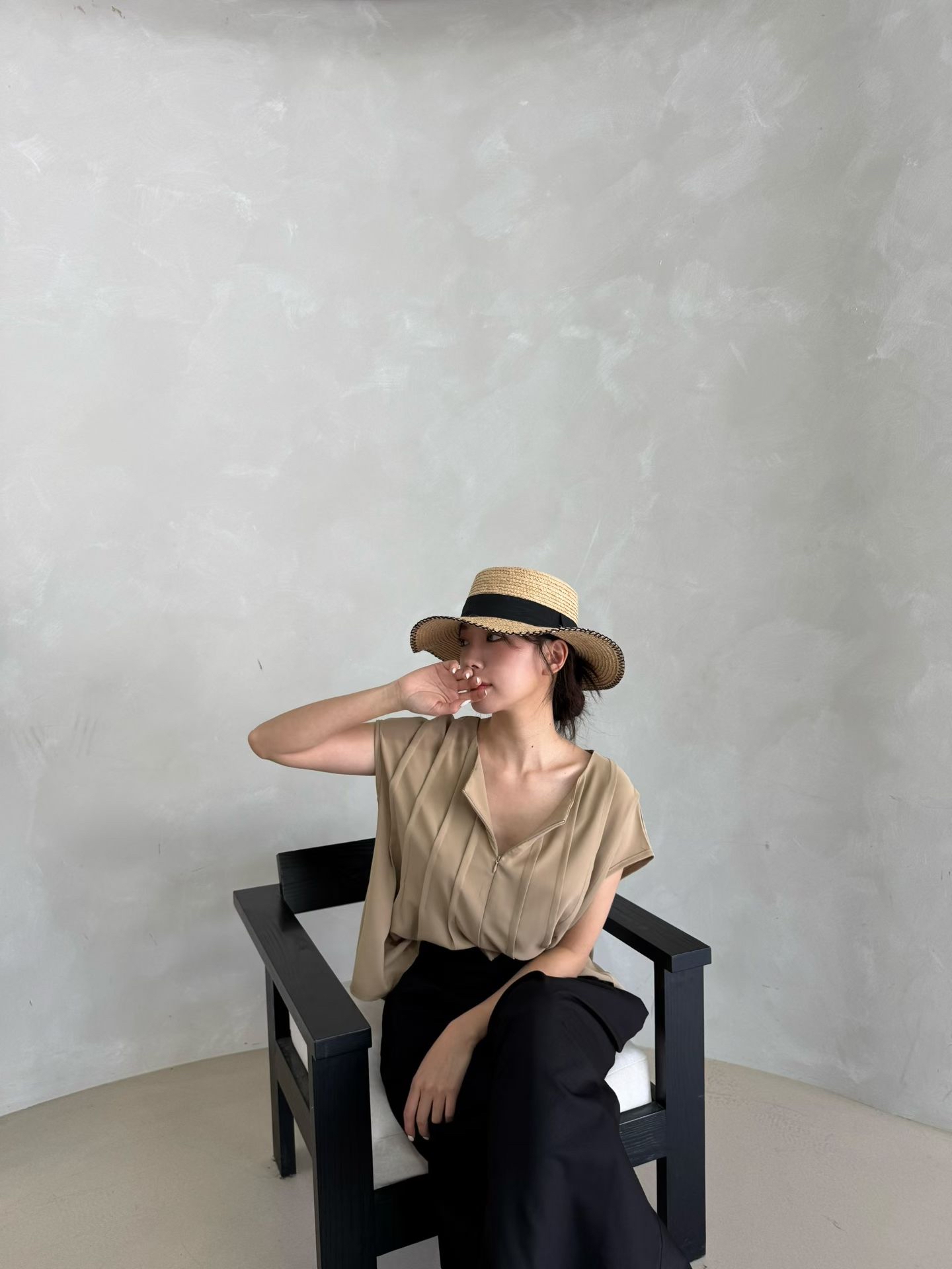 MG23_05 蝙蝠拉鍊TOP (3色)