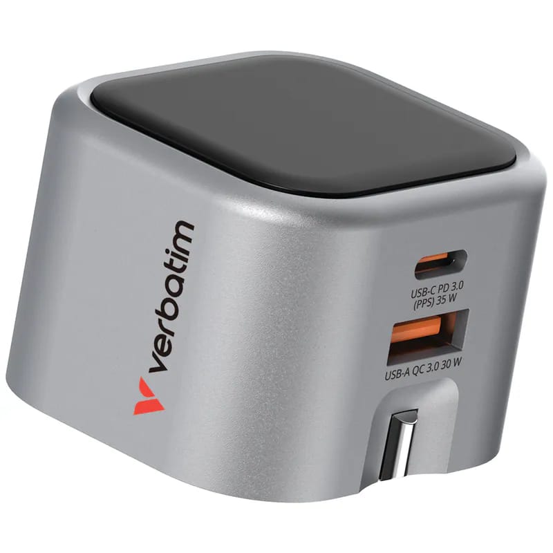 Verbatim 35W GaN 充電器 (可折疊英規插頭)