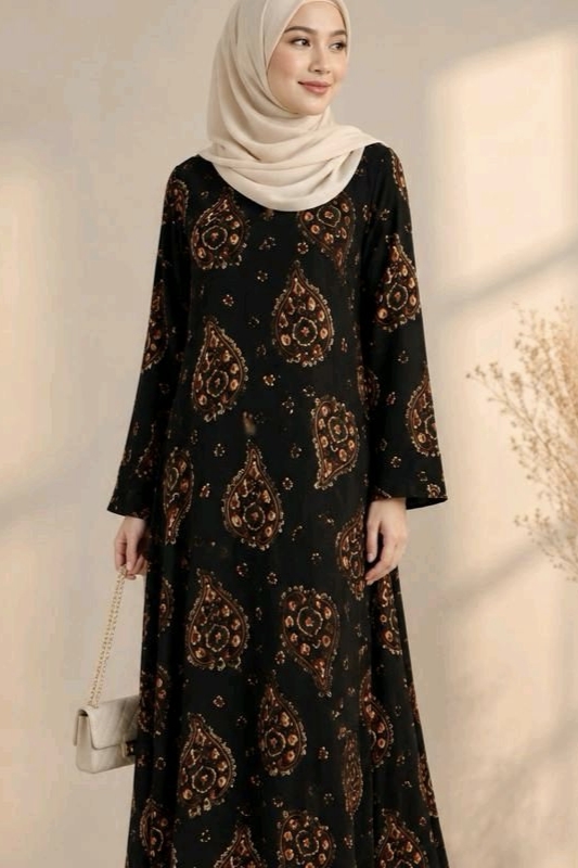 Linen Dress - Black Spade