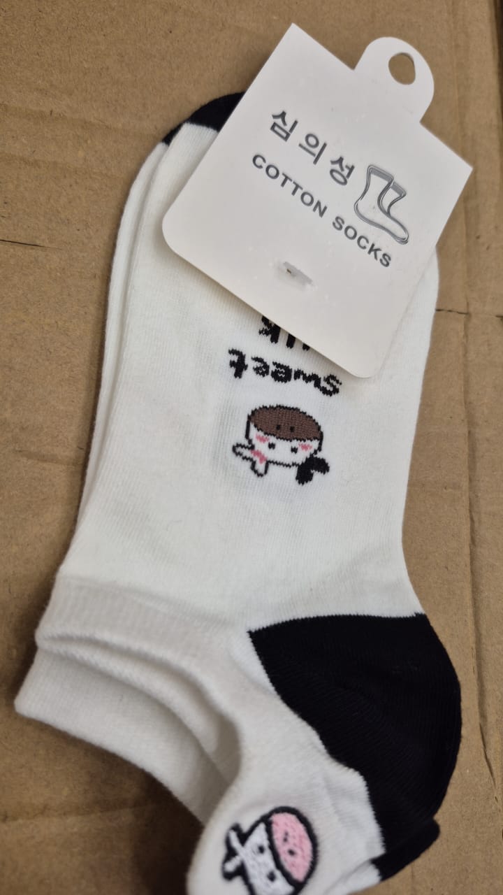 63687 Haorui B0032 boat socks: TY cow 