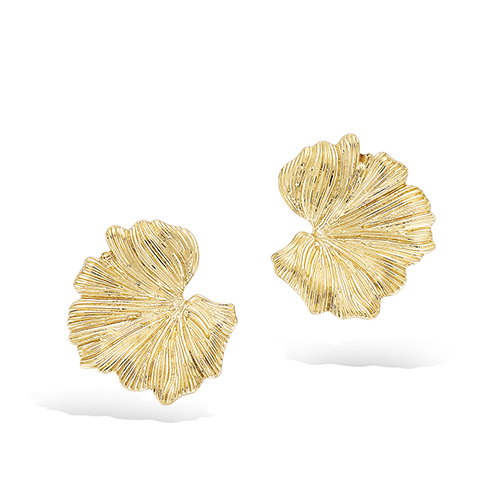 Ginkgo Leaf Earring Plaqué or