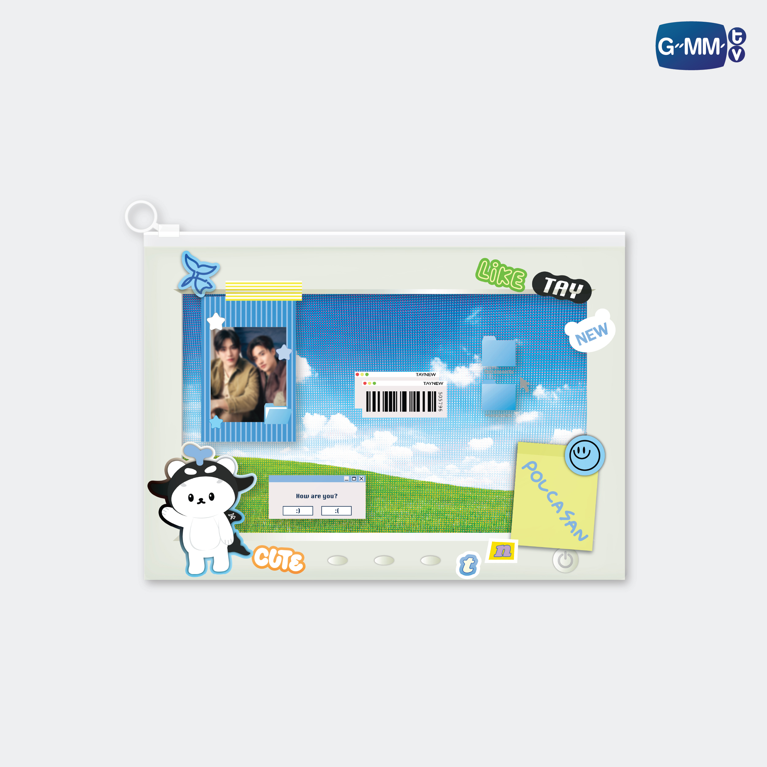 POLCASAN CHARACTER POCKET ZIP FOLDER