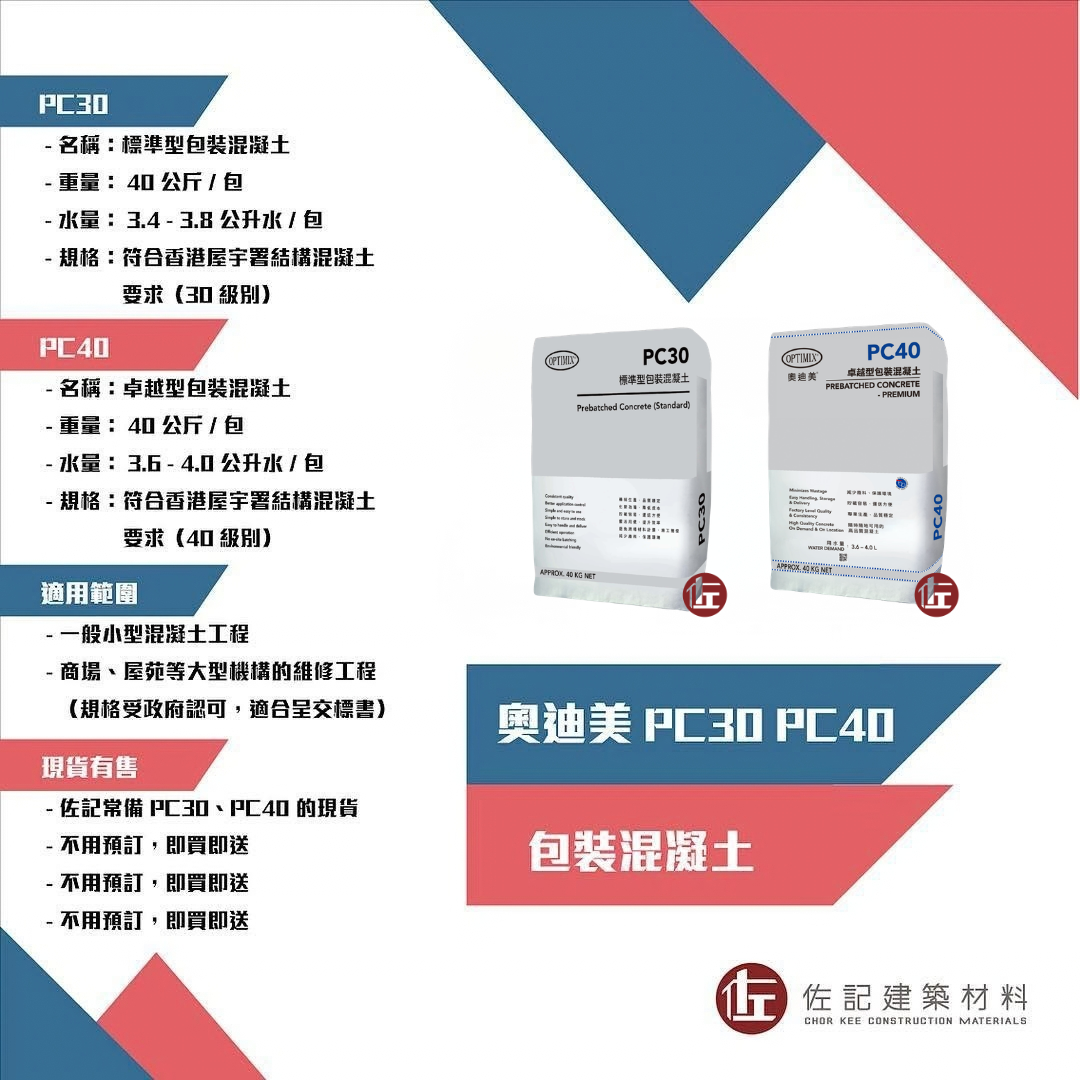 奧迪美 PC30/PC40 包裝混凝土