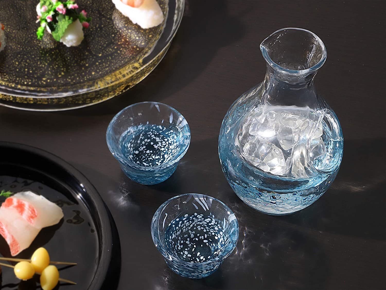 日本製 - 東洋佐佐木 - 寶藍 冷酒壺套裝 - 清酒 清酒杯