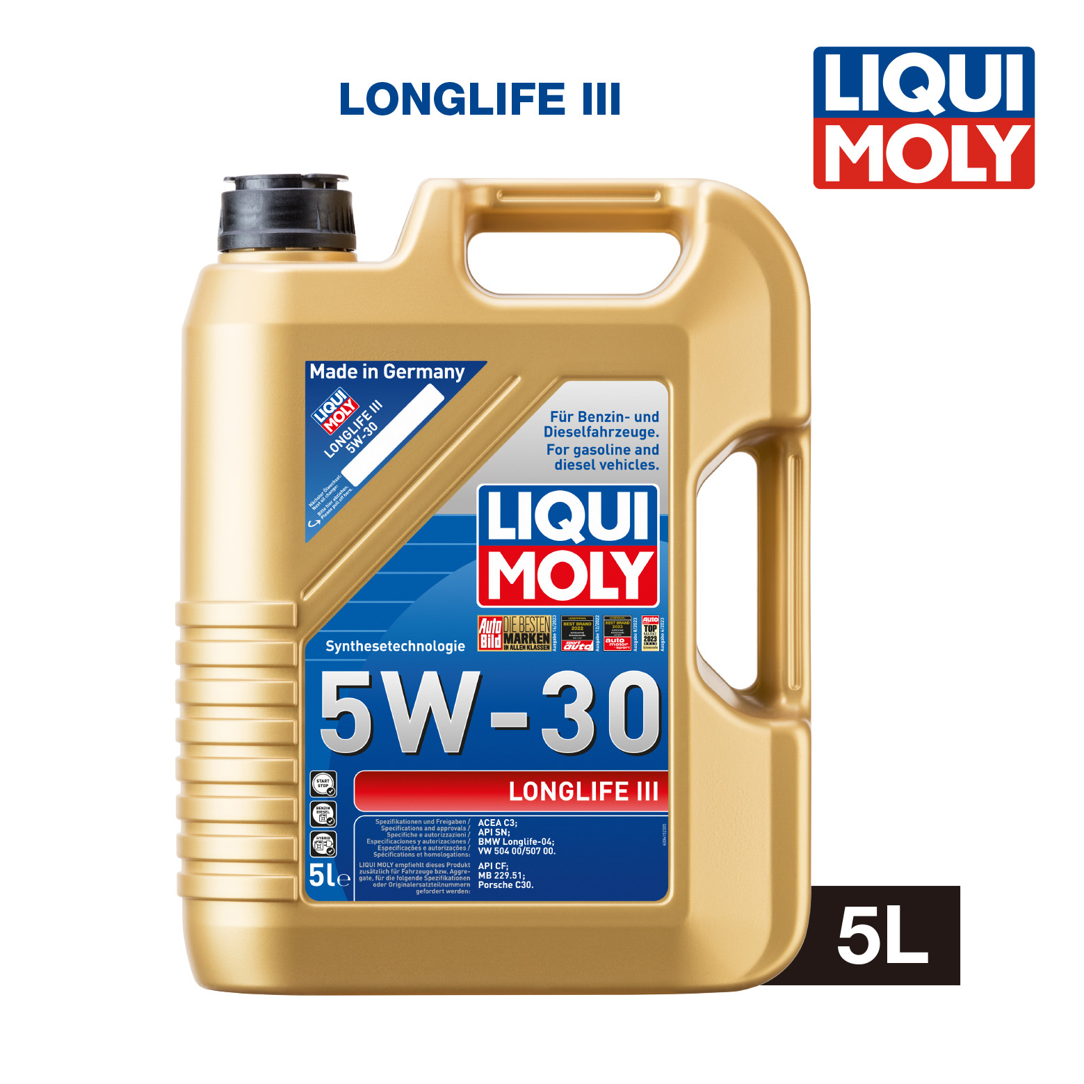 LIQUI MOLY Longlife III 5W-30 (5L) 機油/潤滑油/偈油【原裝行貨】