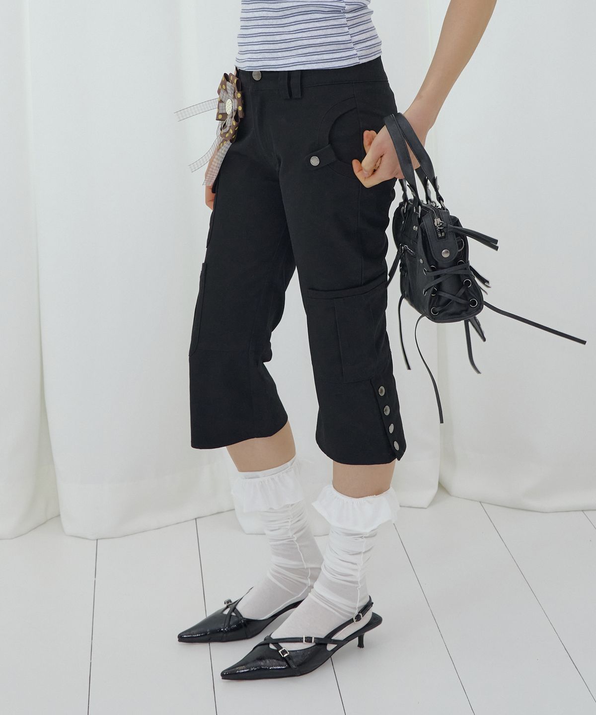 🇰🇷訂購｜FANCY CLUB 26SS｜Cargo Capri Pants 2色 