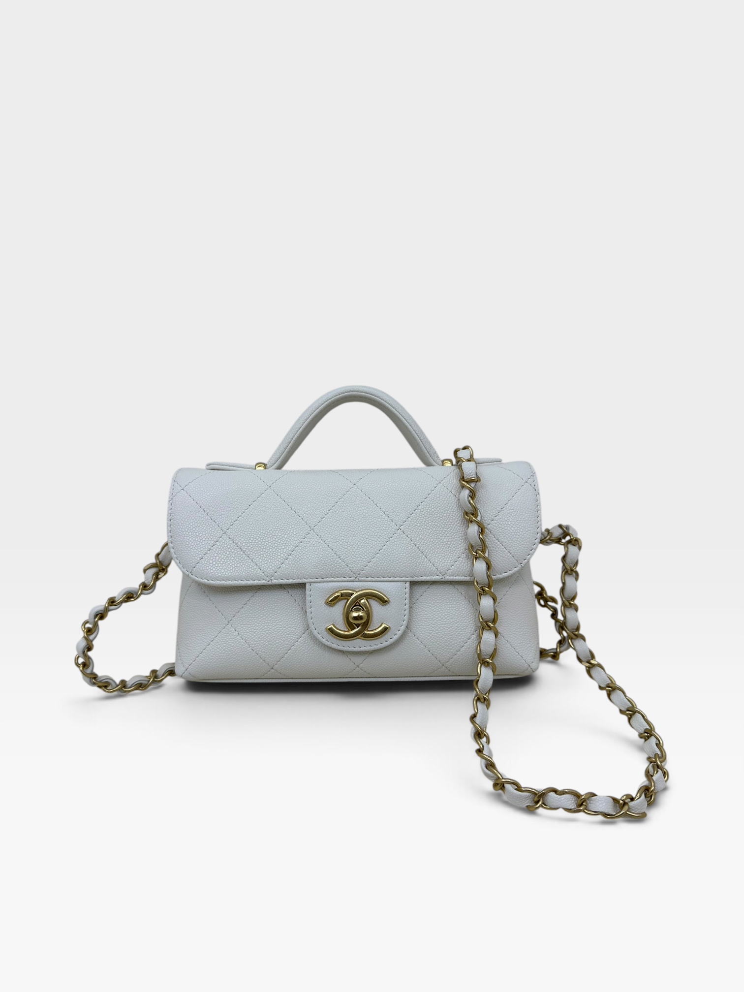 Pre-Owned CHANEL 25K Mini Top Handle Flap Bag / Product Code: K090405