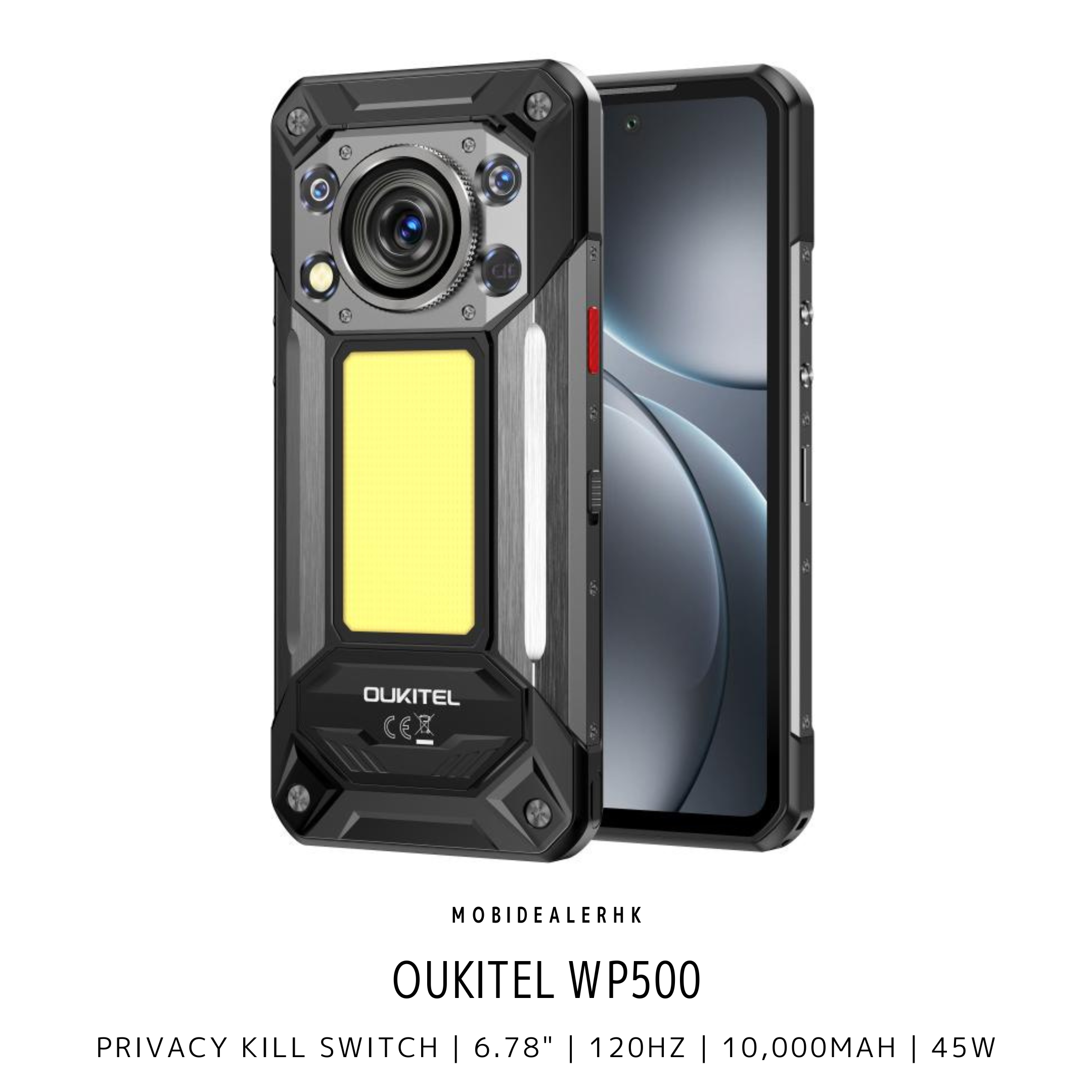 Oukitel WP500 | 歐奇 WP500 | 5G | 三防手機 | 夜視鏡 | 10,000mAh | 反向充電 | 6.78"