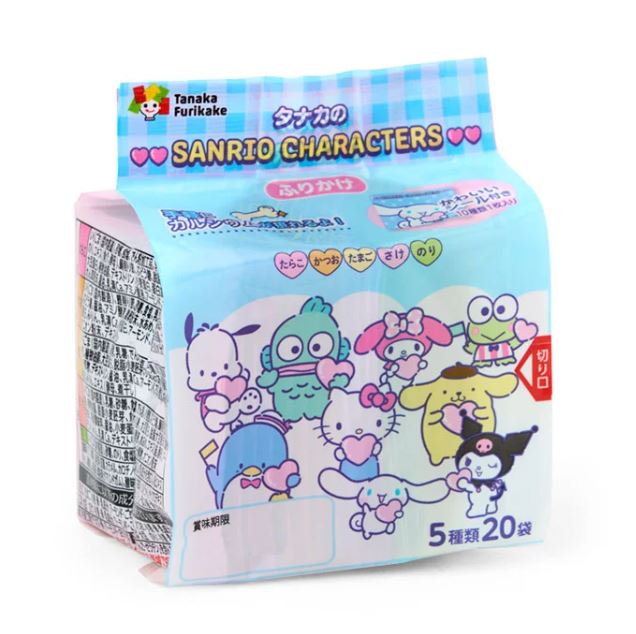  日本 sanrio 伴飯素-混合5口味 (20袋小包) 附貼紙 (獨立包裝) 此日期或之前食用：2027.2.12