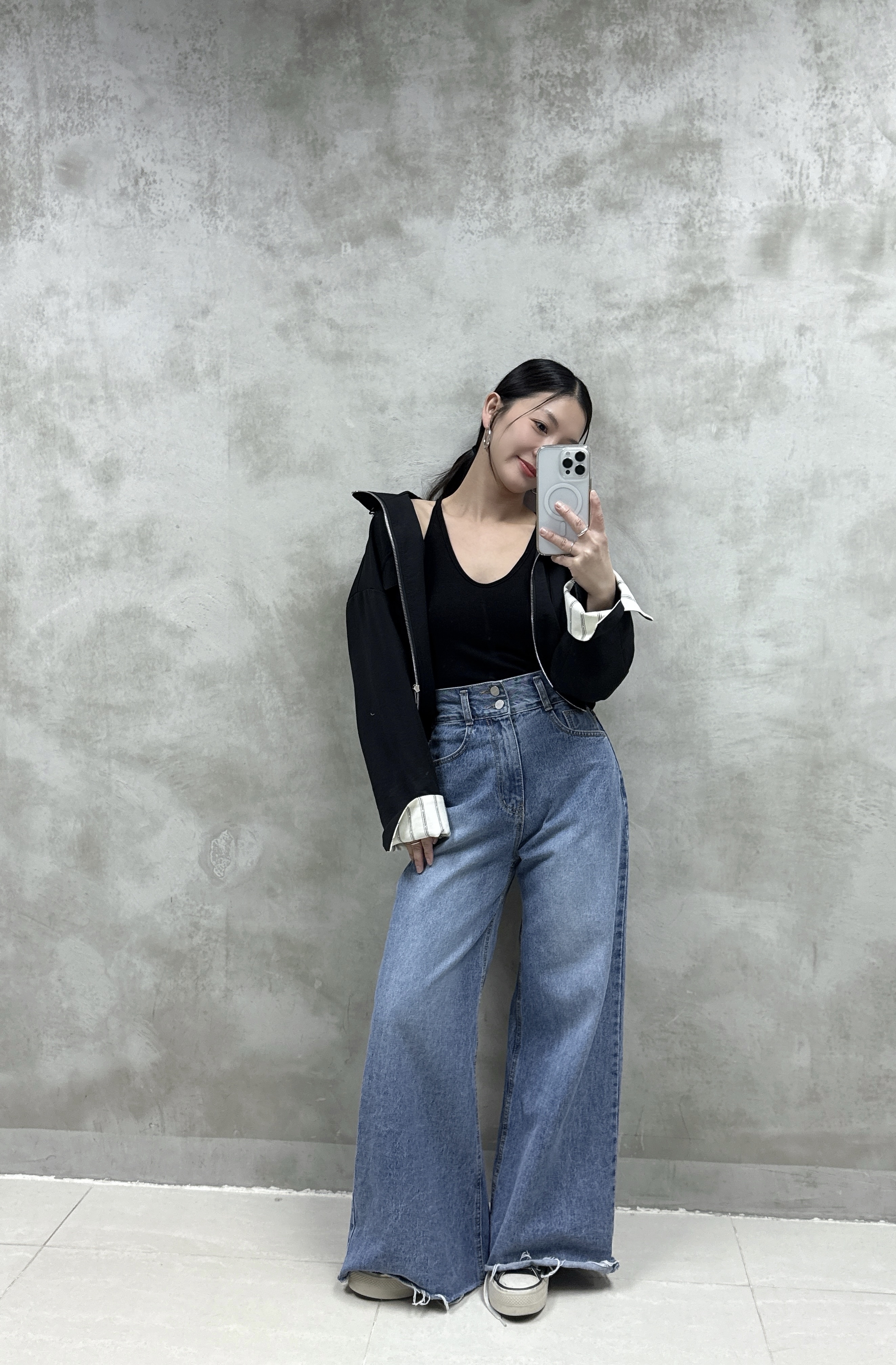 條子䄂束腰恤衫棉外套