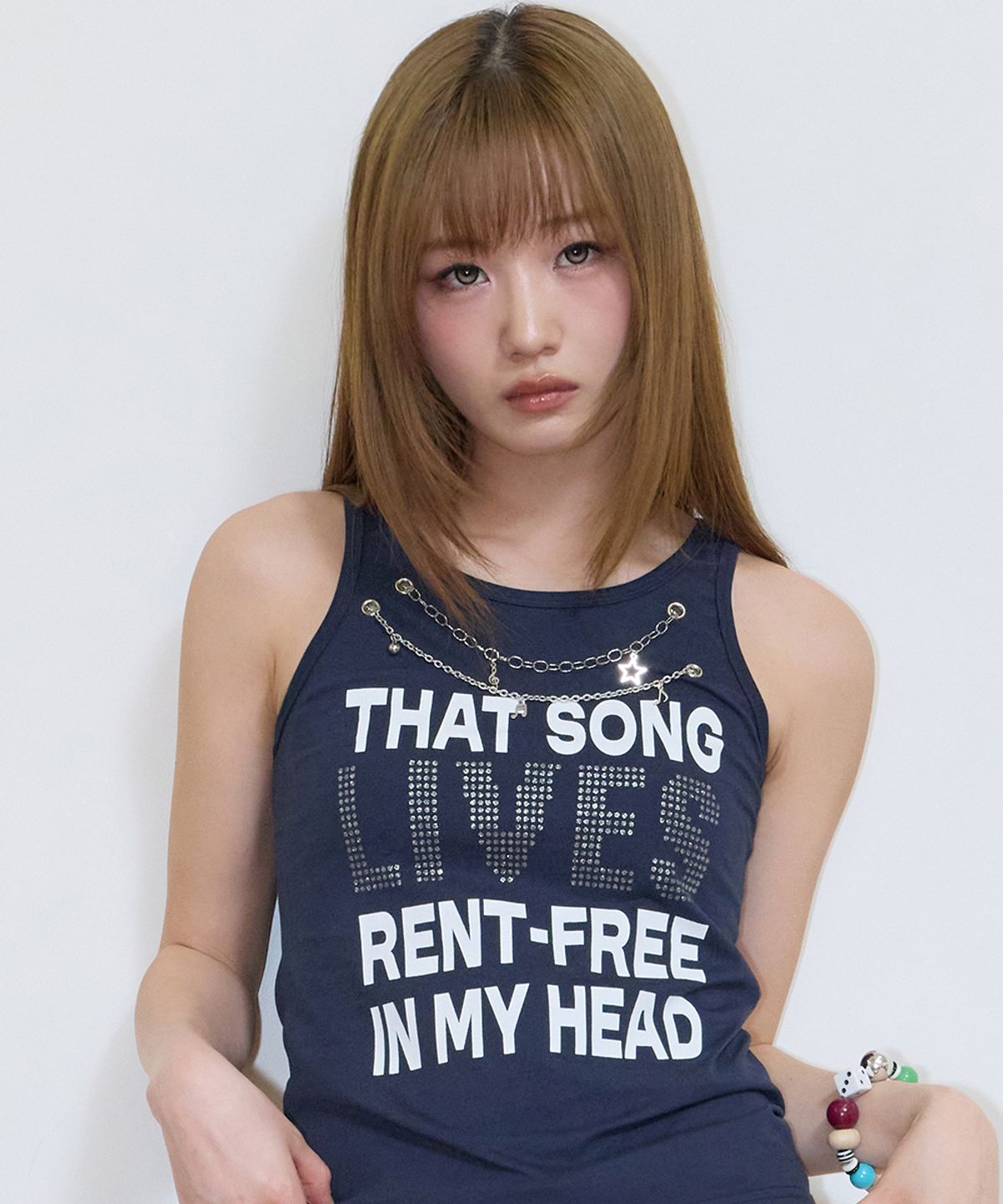 🇰🇷訂購｜LUV IS TRUE 26SS｜SY NECKLACE SONG SLEEVELESS TEE 3色 