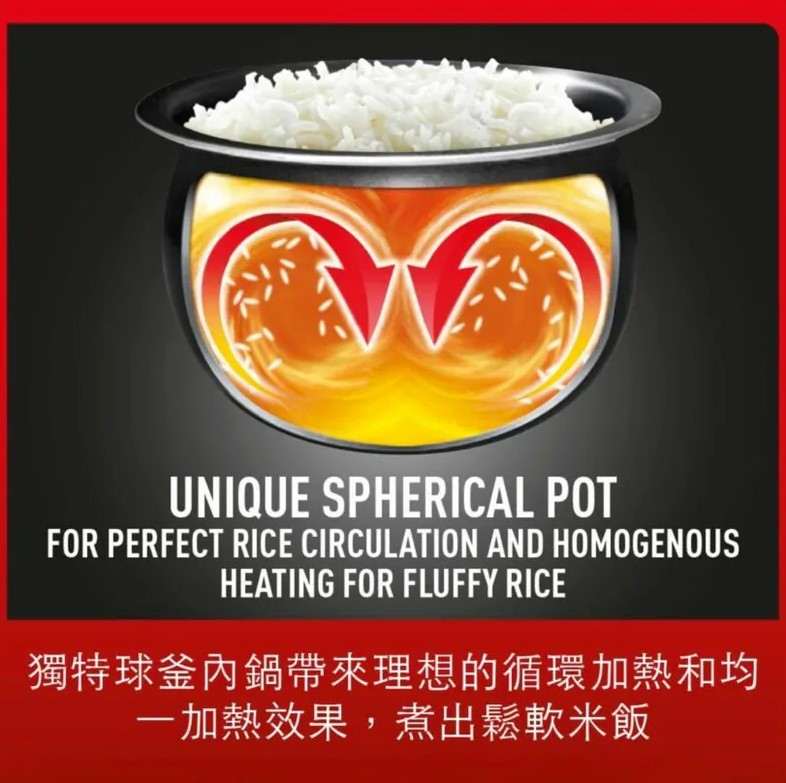 香港行貨 Tefal 法國特福 IH 球釜電飯煲 (1L, 5杯) RK8001 1年保養