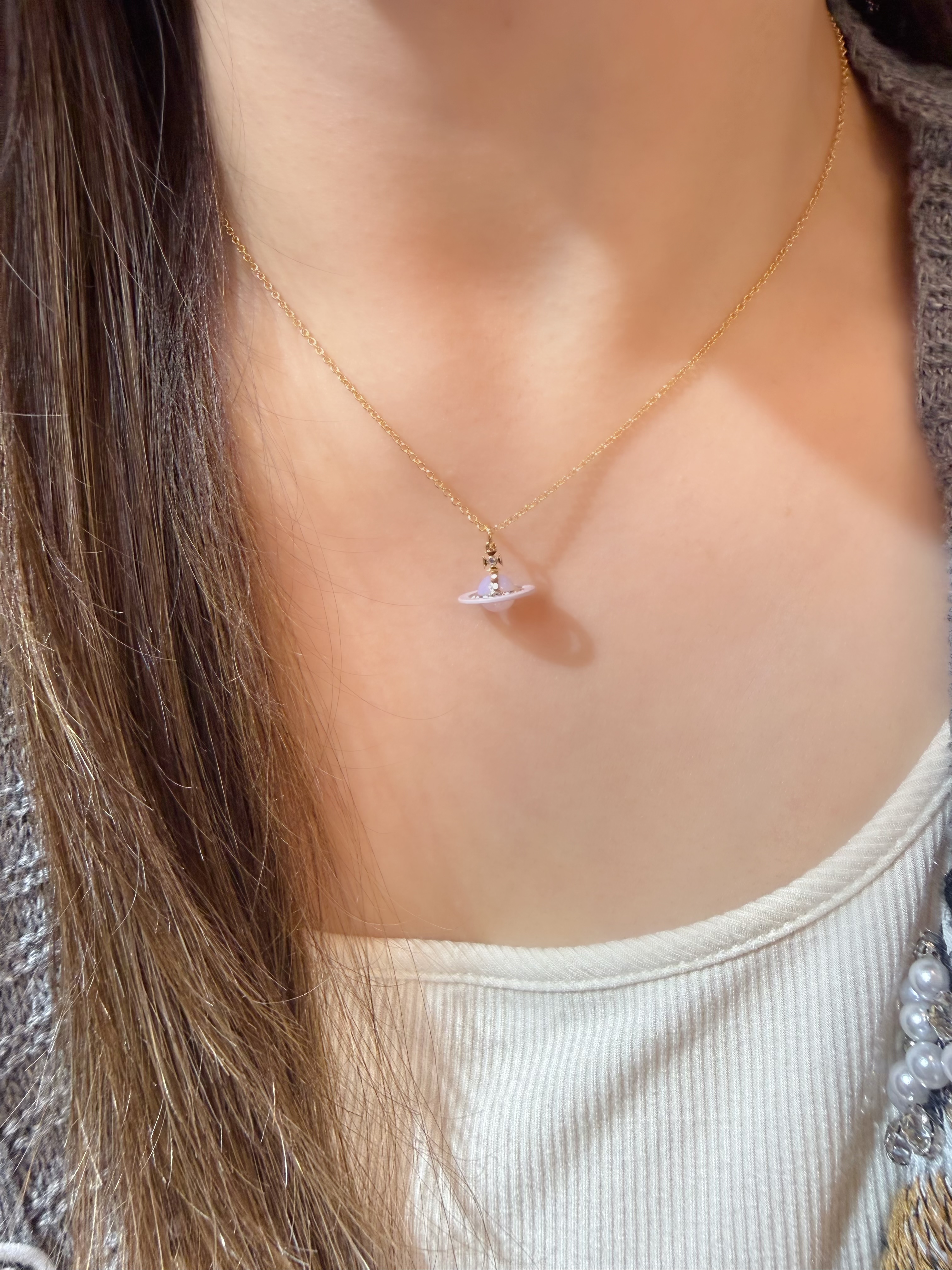 VW Petite 3d mini necklace pink/moon