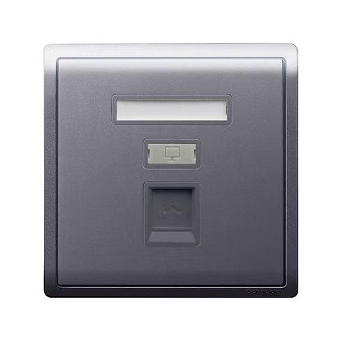 施耐德 Pieno 薰衣草銀 單位 CAT5E數據插座
