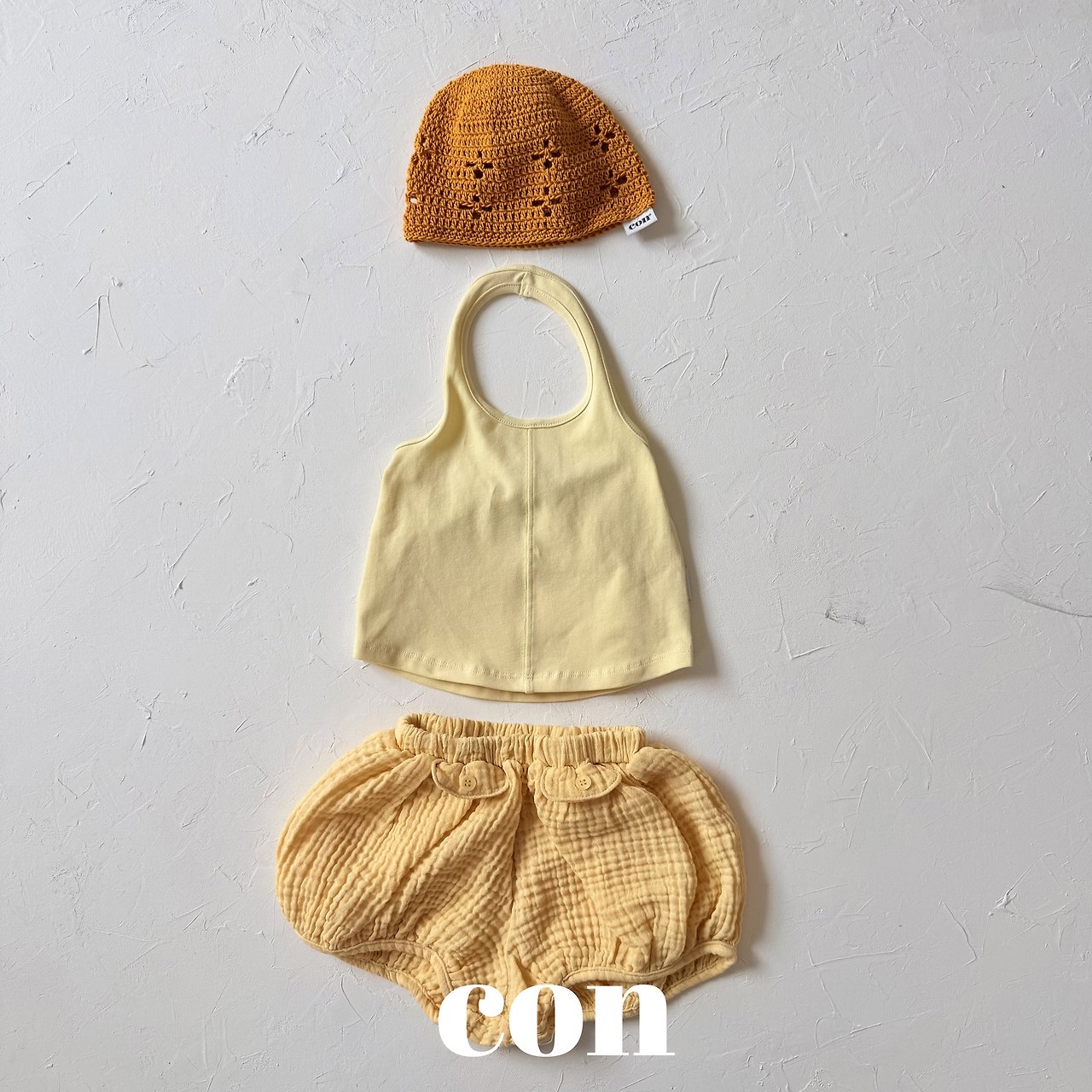 Con | Sleeveless top (Yellow size 1(66-77)/size 4(97-107)