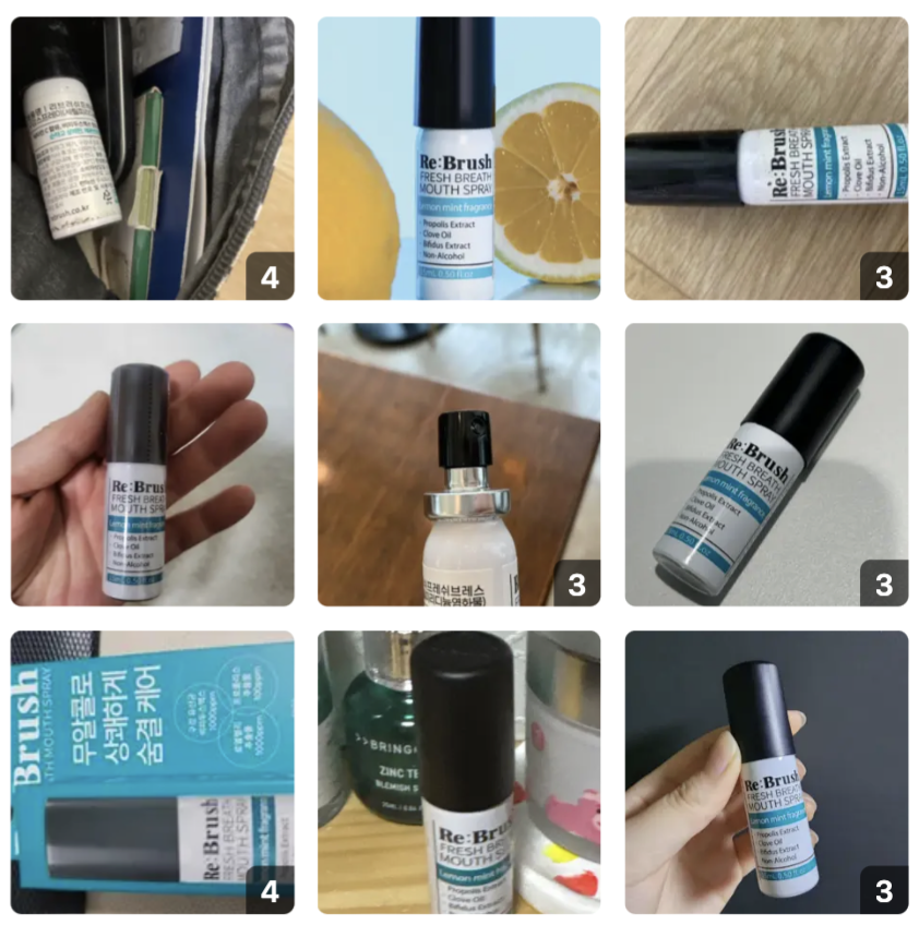 口氣救星｜韓國 Re:Brush 無酒精 檸檬薄荷 / 綠茶薄荷 口腔清新噴霧 15ml / 支｜Fresh Breath / Refresh Mouth Spray