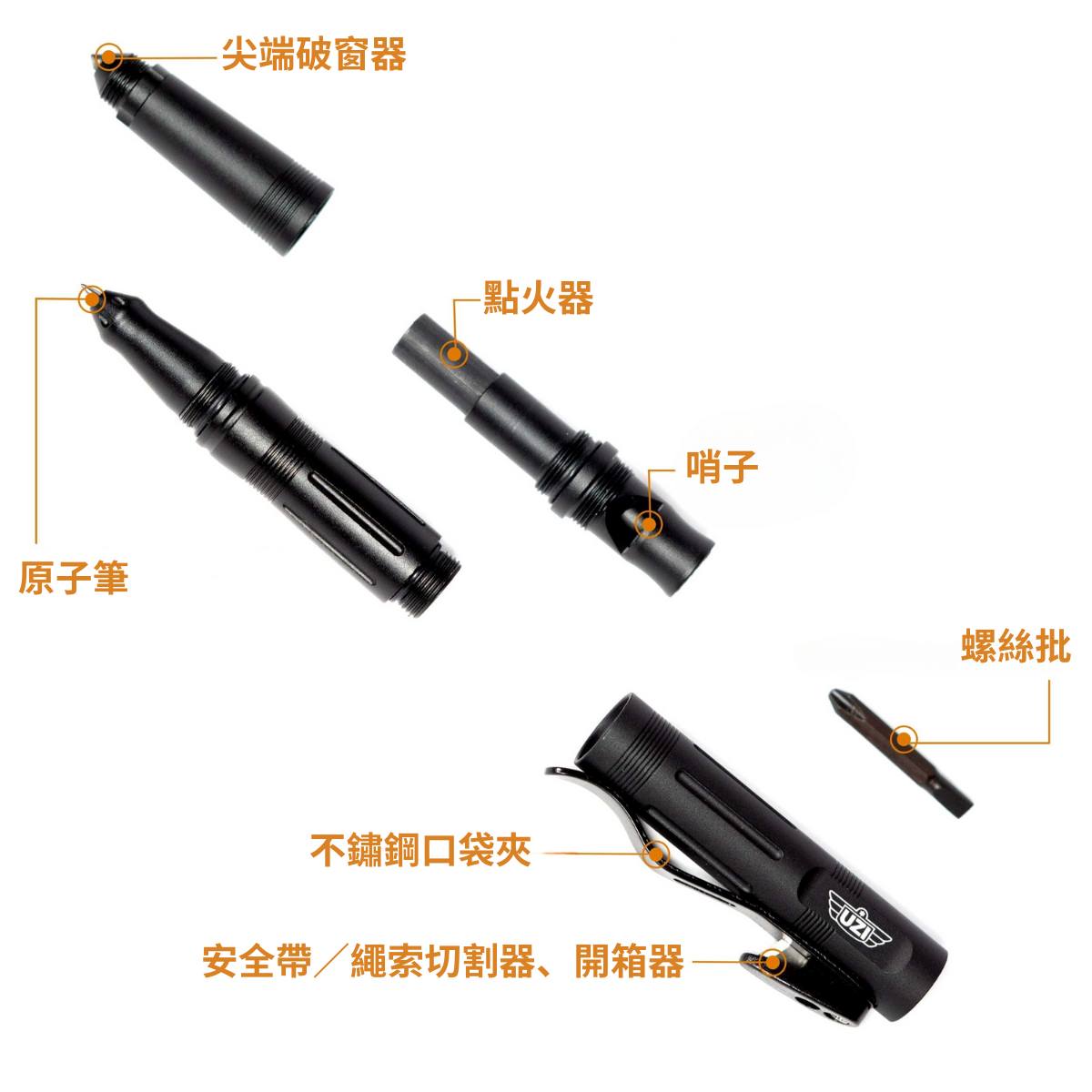 UZI Tactical Defender Pen #10 多功能工具筆