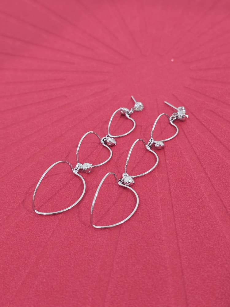 Abstract Line Drop Stud Earrings