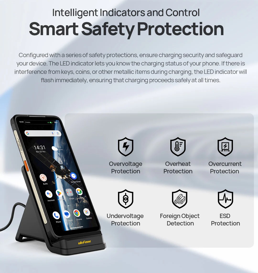Ulefone 50W Air Cooled Wireless Charging Stand 無線充電底座連散熱風扇