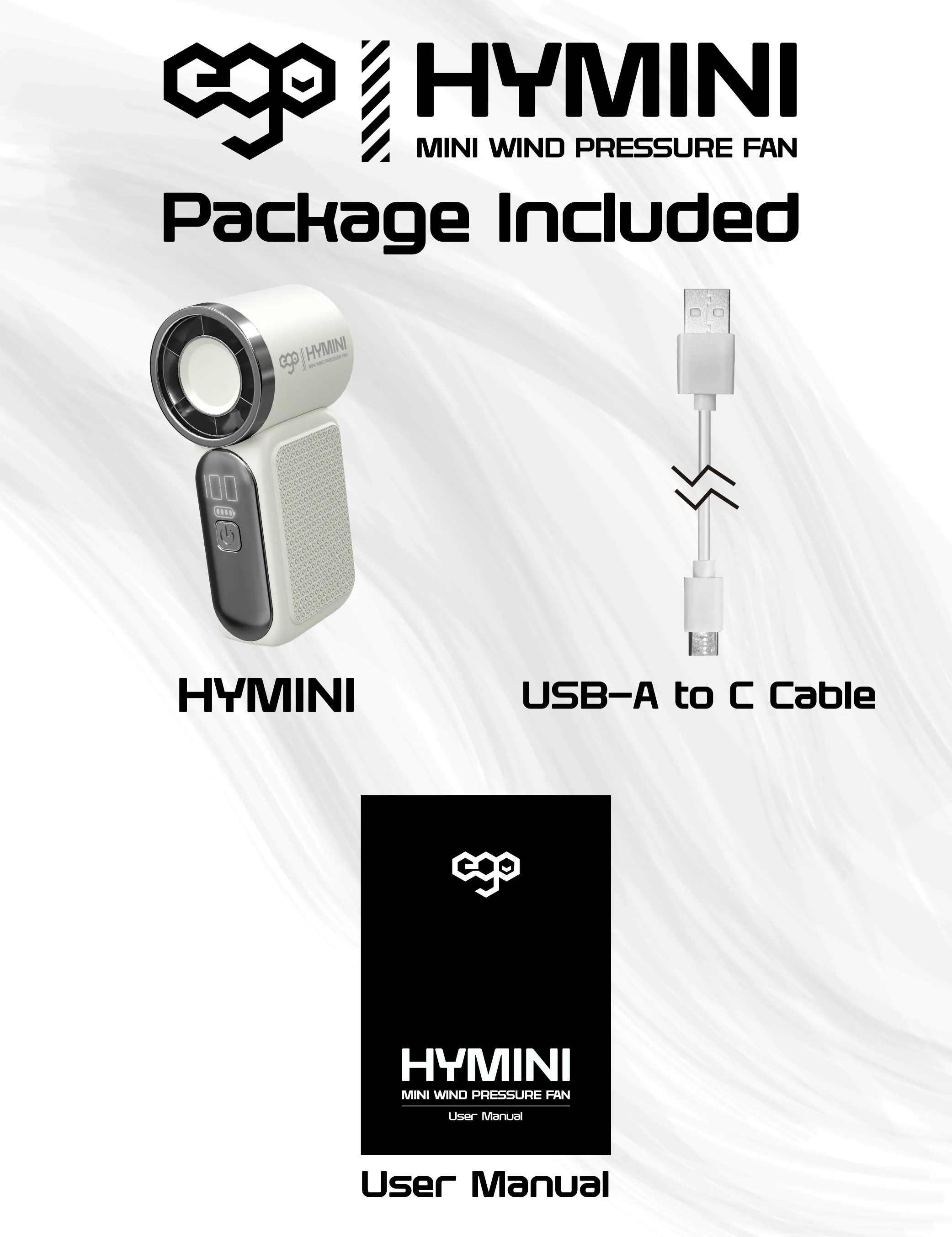 香港行貨 一年保養 ego - HyMini 極迷你風扇 8小時長氣 / 2.4萬轉風壓 / LED顯示 / 超迷你體積 X688