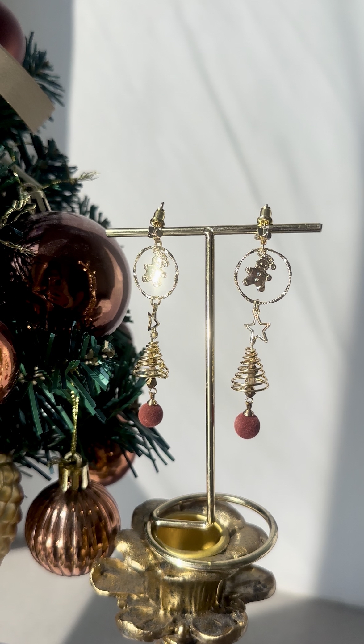 旋轉薑餅人耳環🎅🌟