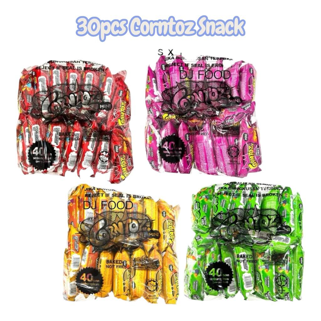 Corntoz Snack Kecil Packaging [Chilli Cheez / Smoky BBQz / Hot & Spicy] 30pcs x 12g
