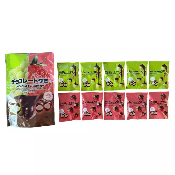 日本COSTCO  Chocolate Gummy 綜合巧克力水果軟糖 麝香葡萄/甘王草莓 