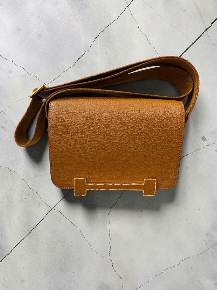 Hermes geta STAMP B 焦糖色 100%AUTHENTIC,95%new ✅dust bag  