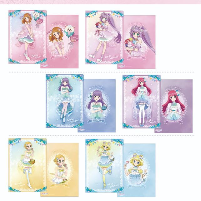 星夢學園 Aikatsu!×星光樂園PriPara POP UP SHOP 文件夾 Clear File套裝 Garden Party #P-AKG0275 (PRE-ORDER) [2026/04]