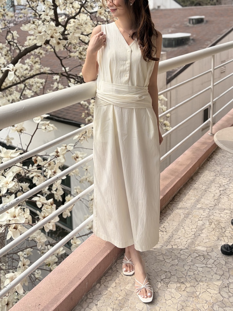 Arya Two-Way Textured Dress (Ivory)