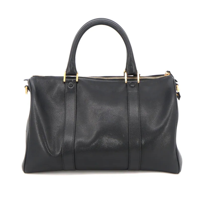 Chanel Vintage Coco Mark Caviar Boston Bag