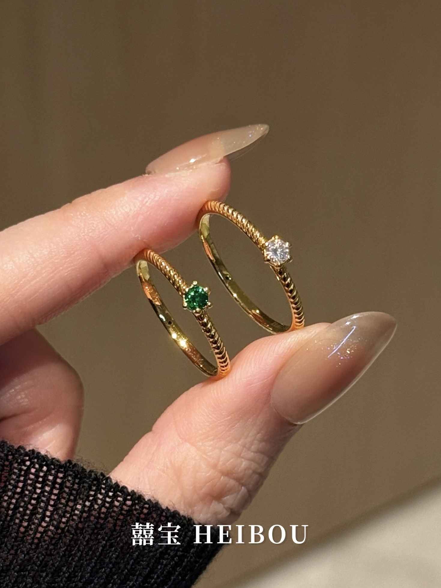 【6D镶嵌】麻花小钻戒指